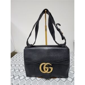 Gucci Double G Marmont Large Shoulder Bag Black